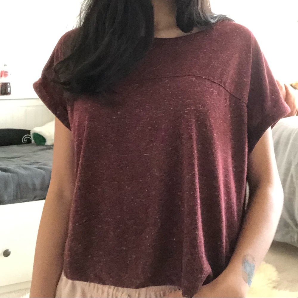 Flowy maroon Charlotte Russe Top